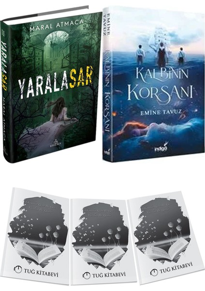 Kalbinin Korsanı Ciltli ve Ephesus Yayınları Yaralasar 2 Ciltli Maral Atmaca 2li Set + Hediyeli