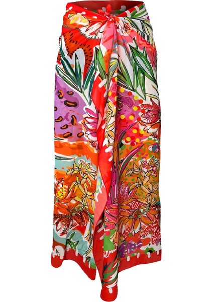 Shelly Şifon Red Flower Pareo (150*100 Cm) fiyatları