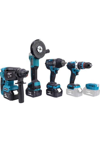 Beşli Set MK800 (Power Bank LED 13MM Ç.mandren+S.sıkma+Ş.spral+Ş.hilti)