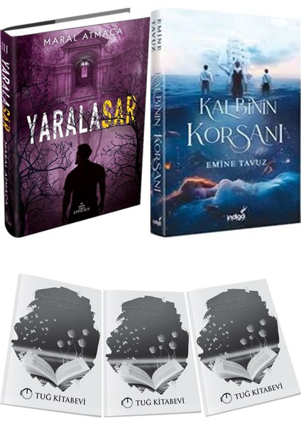 Kalbinin Korsanı Ciltli ve Ephesus Yayınları Yaralasar 3 Ciltli Maral Atmaca 2li Set + Hediyeli
