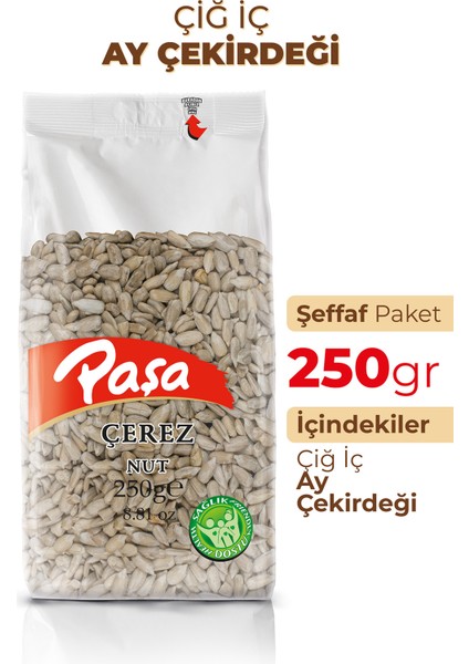 Çiğ Iç Ay Çekirdeği Şeffaf Paket 250 gr (Naturel)