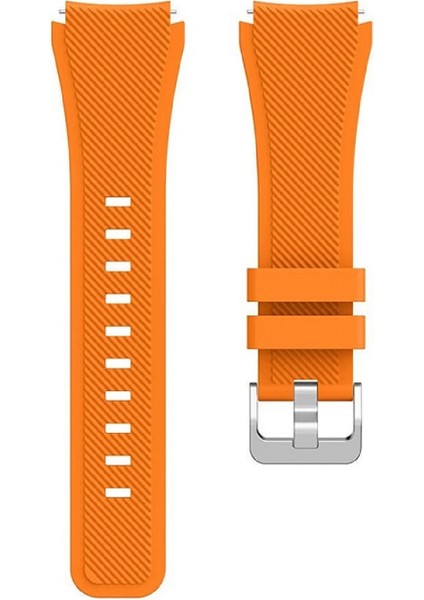 Amazfit Balance ile Uyumlu Kordon Tırtık Desenli Tokalı Silikon Kayış