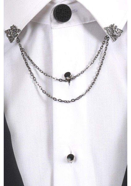 3’lü Siyah Desenli Erkek Yaka Broş Seti – Zincirli Ceket ve Gömlek Aksesuarı (BRS05) fırsatları