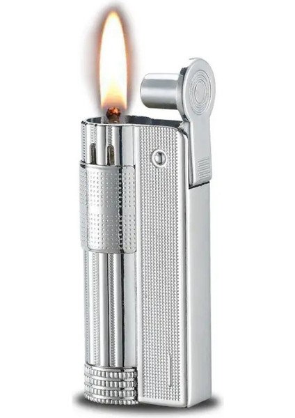 Premiumquality Tek Alevli Gümüş Metal Muhtar Çakmağı fiyatları