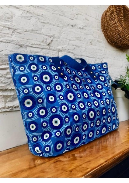 Nazar Model Kadın Çanta Günlük Çanta/Plaj Çantası /Piknik Çantası/Beach Bag fiyatları