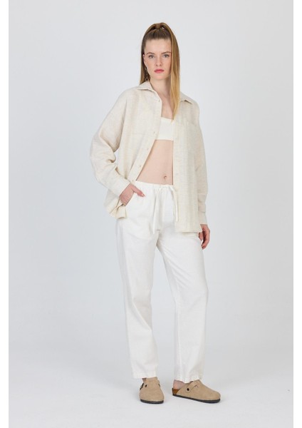 Natural Tek Cepli %100 Pamuk Oversize Gömlek 4706A fırsatları