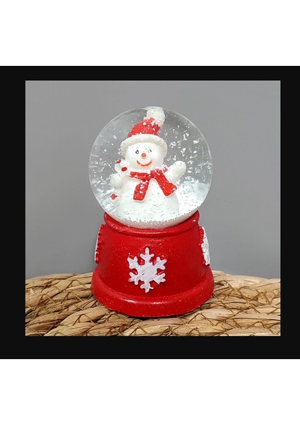 9cm Kar Küre Kırmızı Kardan Adam Noel Yılbaşı 1 Adet fiyatları