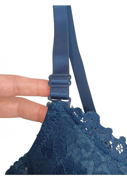 Desteksiz Dantelli D Cup Sütyen Petrol fiyatları