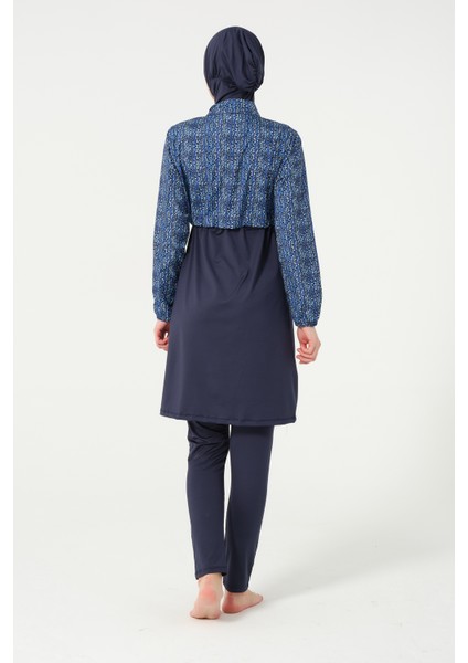 Kadın Likralı Tam Kapalı Tesettür Mayo 21111-25 Koyu Lacivert indirimleri