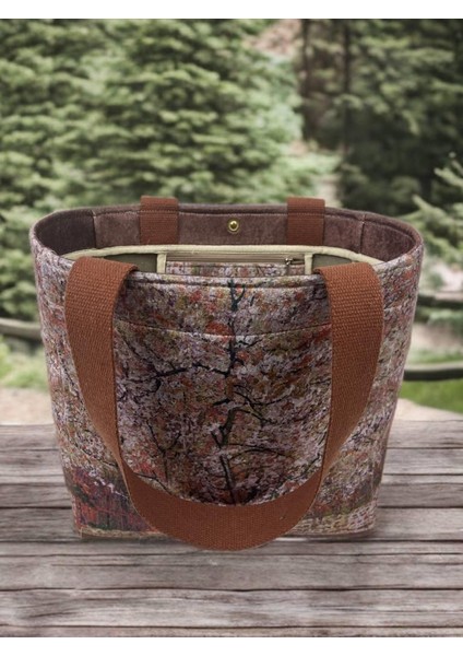 Van Gogh Bahar Dalları Model Kadın Çanta Günlük Çanta/Plaj Çantası /Piknik Çantası/Beach Bag modelleri