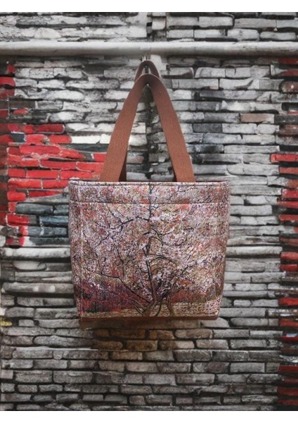 Van Gogh Bahar Dalları Model Kadın Çanta Günlük Çanta/Plaj Çantası /Piknik Çantası/Beach Bag fırsatları