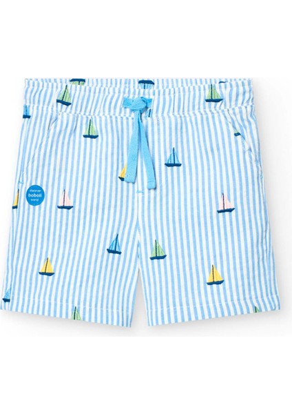 Yelkenli Baskılı Erkek Çocuk Çocuk Şort