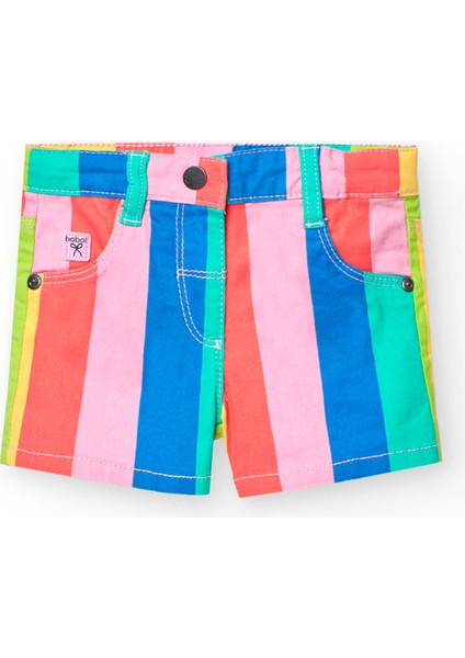 Renkli Kız Çocuk Çocuk Şort