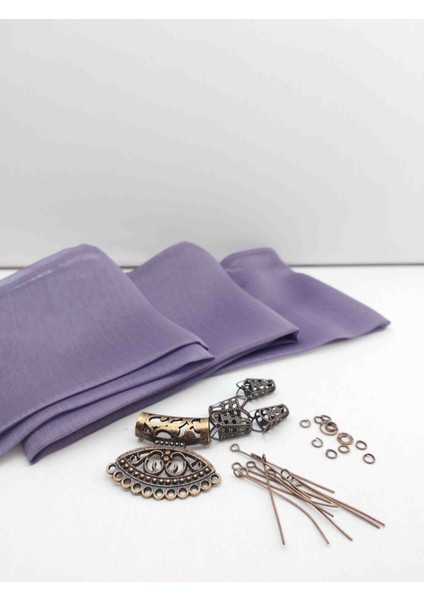 Lila Fular Set