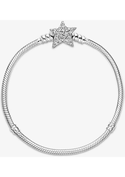 Pandora Moments Asimetrik Yıldız Klipsli Bileklik 925 Ayar Gümüş modelleri