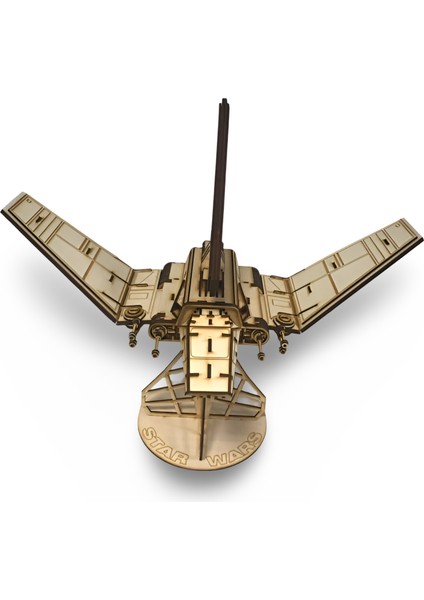 244 Parça Star Wars Inspired Ahşap Uzay Gemisi Maketi - 3D Koleksiyonluk Uzay Aracı Maketi