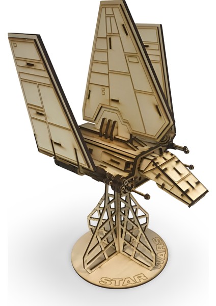 244 Parça Star Wars Inspired Ahşap Uzay Gemisi Maketi - 3D Koleksiyonluk Uzay Aracı Maketi