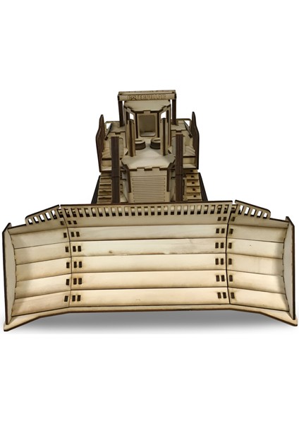 Ahşap Caterpillar D11 Dozer Maketi - 428 Parça - Gerçekçi Ahşap Dozer Maketi