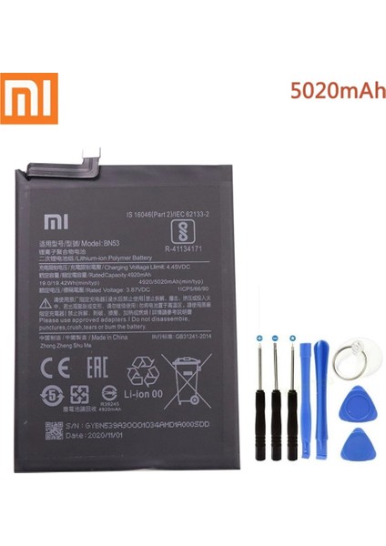 Xiaomi Redmi Note 9 Pro Batarya Pil ve Tamir Seti BN53
