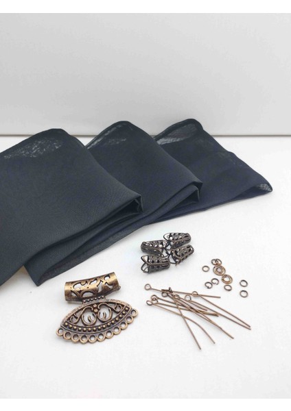 Siyah Fular Set