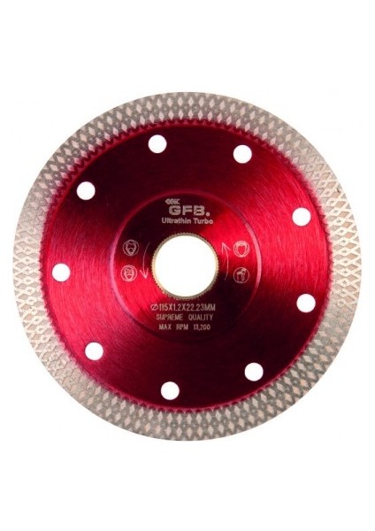 Gfb 2394 Ince 115 mm Dantelli Turbo Elmas Seramik Fayans Kesici