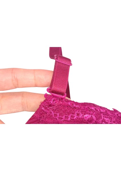 Tam Destekli Dantel Detay B Cup Sütyen Bordo fiyatları