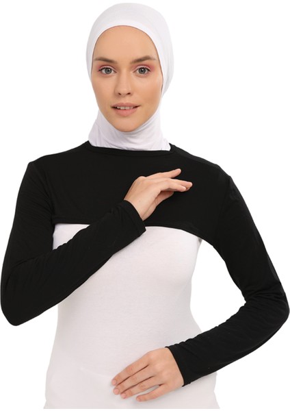 Sıfır Yakalı Boyunluklu Kolluk - Siyah