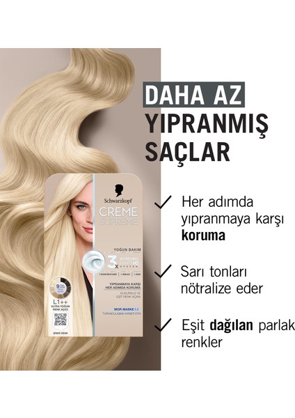 Creme Supreme Yoğun Bakım Full Kit L1++ Ultra Yoğun Renk Açıcı