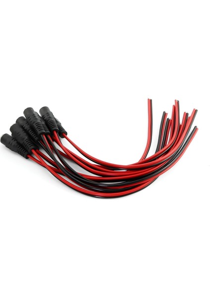 5.5x2.1 mm Dişi Dc Adaptör Kablosu 20 cm (10 Adet) – 12V Güvenlik Kamera, Cctv, LED Uyumlu