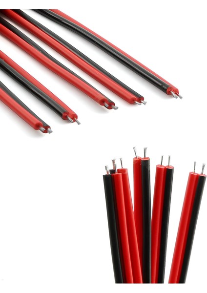 5.5x2.1 mm Dişi Dc Adaptör Kablosu 20 cm (10 Adet) – 12V Güvenlik Kamera, Cctv, LED Uyumlu