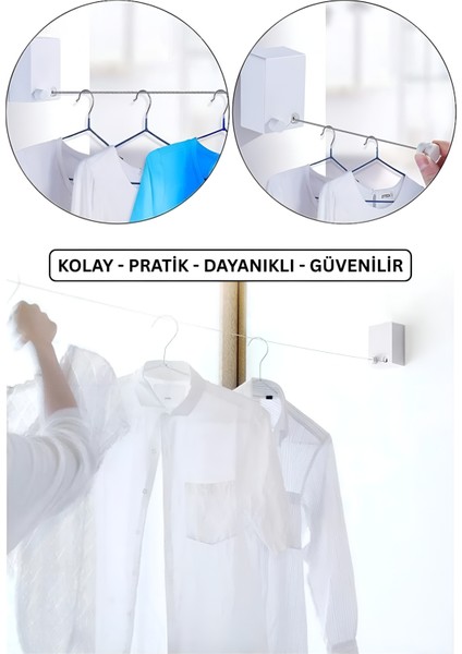 Geri Çekilebilir Çamaşır Ipi, Çamaşır Kurutmalık, Duvara Monte Çamaşır Askısı fırsatları