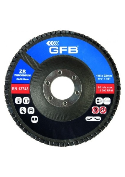 Gfb 2323 Flap Disk Zımp. Zirkonyum Mavi 115MM 80KUM