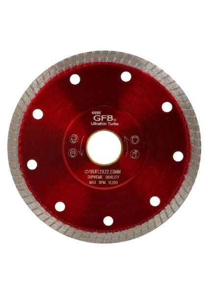Gfb 2392 Hassas Ince 125X1,3MM Turbo Elmas Seramik Fayans Kesici