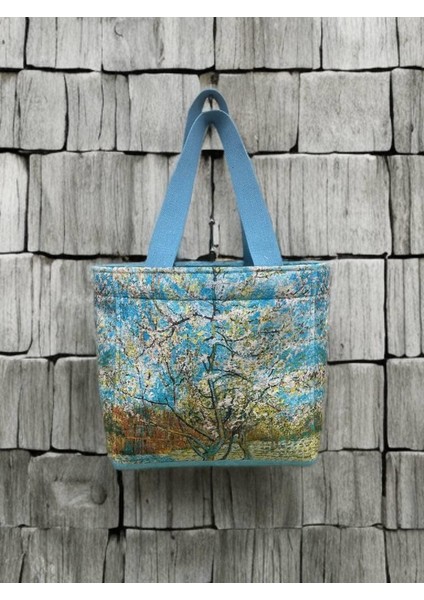 Van Gogh Bahar Dalları Model Kadın Çanta Günlük Çanta/Plaj Çantası /Piknik Çantası/Beach Bag fırsatları