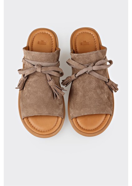 Vizon Deri Kadın Düz Terlik fırsatları