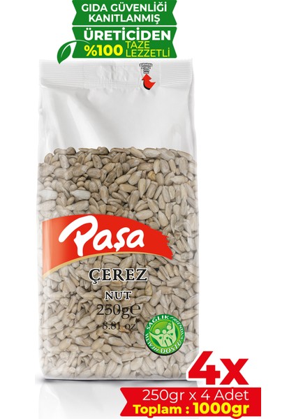Çiğ Iç Ay Çekirdeği Şeffaf Paket 250 gr x 4 Adet (1 Kg)