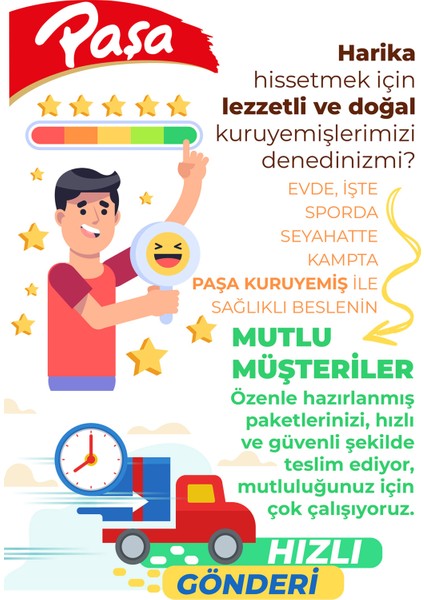 Çiğ Iç Ay Çekirdeği Şeffaf Paket 250 gr x 4 Adet (1 Kg)