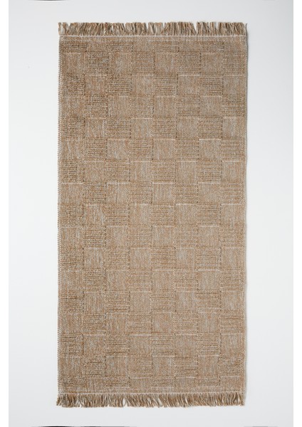 Checker Bukle Kilim 120X180 cm Natural