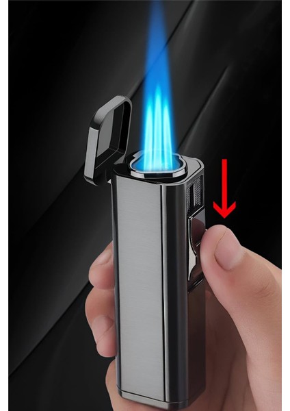 Kişiye Özel Siyah Gazlı Torch Pürmüz Çakmak