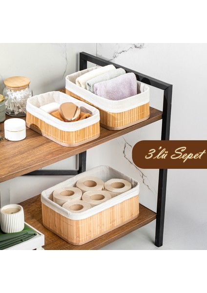 2084 Dikdörtgen 3lü Pinterest Sepet Bambu Sepet Seti Dekoratif Banyo Mutfak Düzenleyici Organizeri