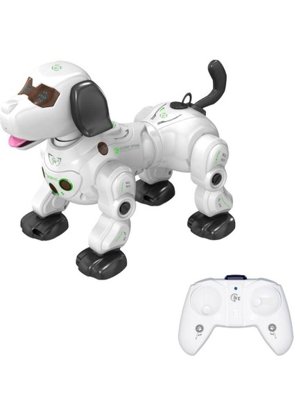 Vavardem Uzaktan Kumandalı Işıklı ve Sesli Akıllı Robot Köpek - Beyaz