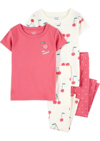 Kız Çocuk Bebek Pijama Set 4'lü Paket
