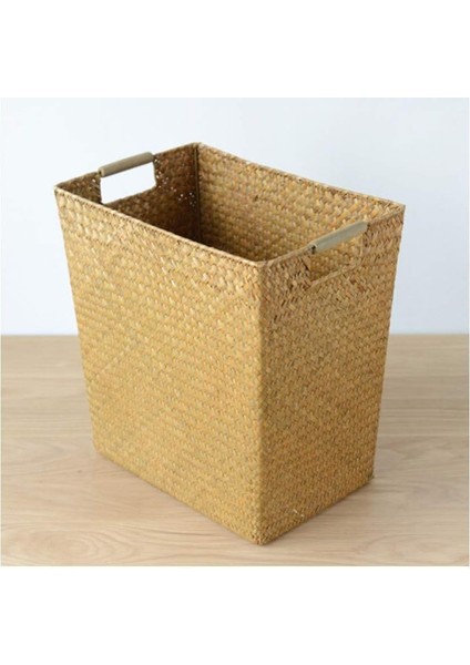 Bambu Derin Dikdörtgen Ahşap Kulplu Düzenleyici/sepet/organizer 34*23*35CM 1 Adet