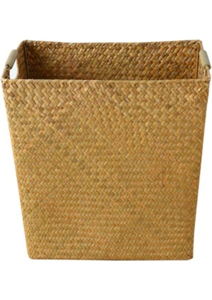 Bambu Derin Dikdörtgen Ahşap Kulplu Düzenleyici/sepet/organizer 34*23*35CM 1 Adet