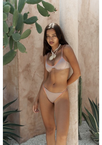Dharma Renk Bloklu Lila Bikini Altı