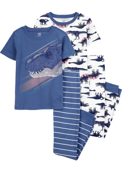 Erkek Çocuk Çocuk Pijama Set 4'lü Paket