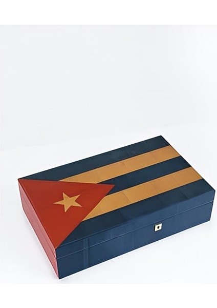 Küba Bayraklı Humidor