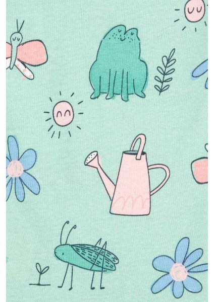 Küçük Kız Çocuk Çocuk Pijama Set 4'lü Paket