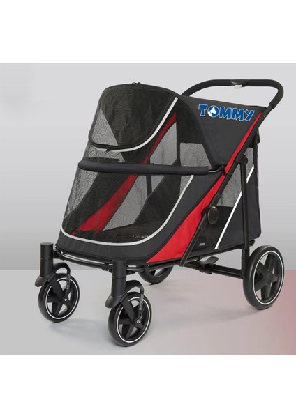 Evcil Hayvan Arabası Kırmızı 112*65*100CM Max 40KG Zrnet