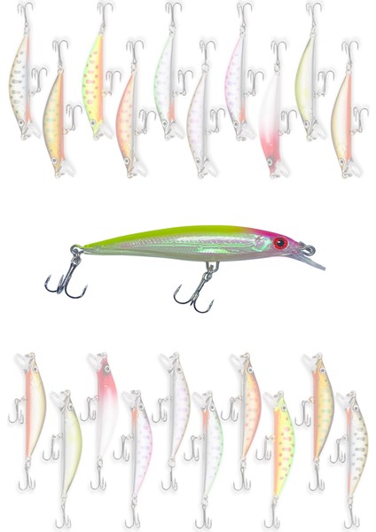 8 cm 10 gr Rapala Balık Yemi Kurşun Arkası Olta Yem Seti Karbon Çelik Iğne 5 Renk